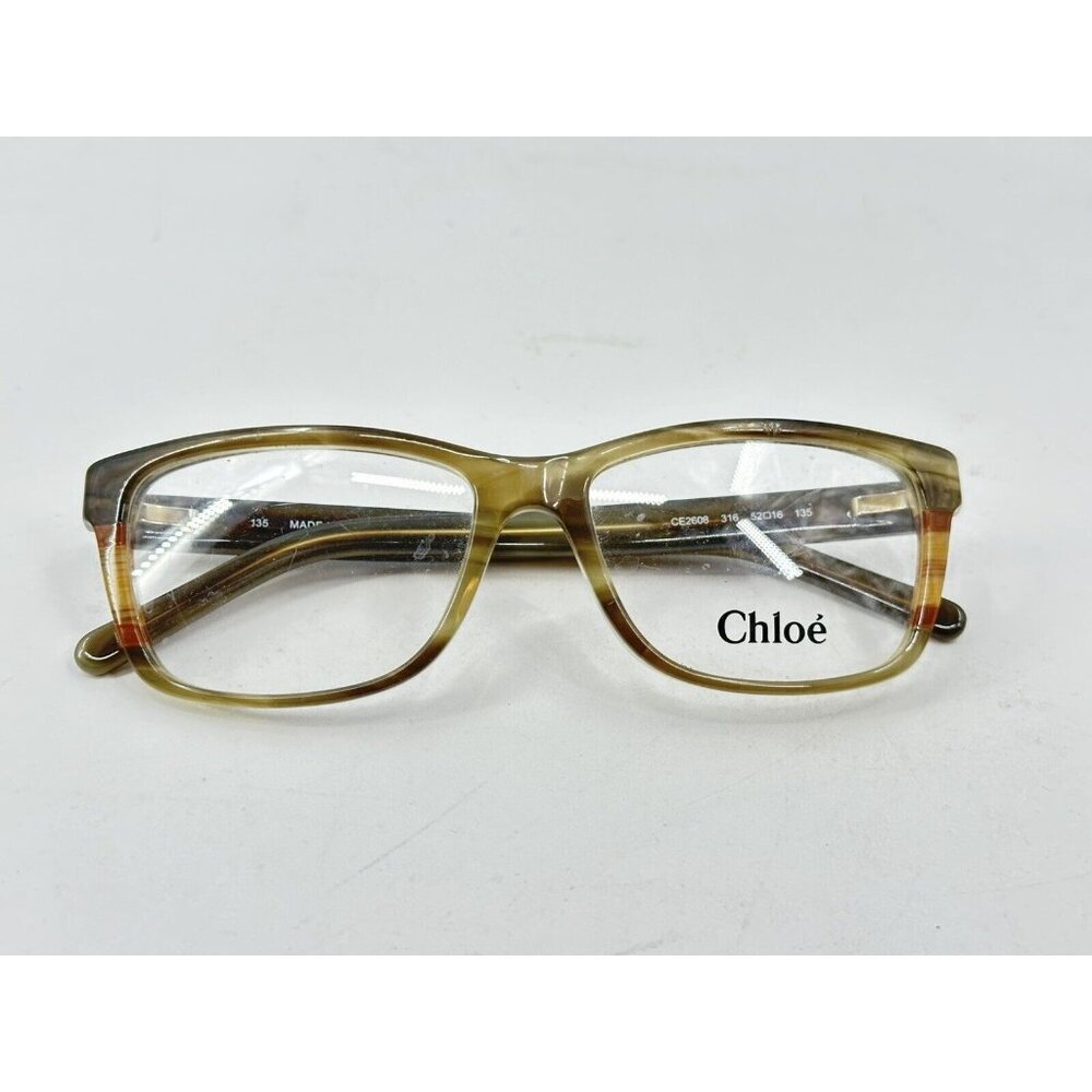 Chloe CE2608-316 (52-16-135)  Rectangular Eyeglasses Frames Marbled Green (LE-3)
